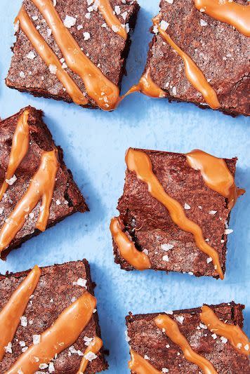 <p>You'll want to save some caramel sauce to slather on top, just before serving. Trust us.</p><p>Get the <a href="http://www.delish.com/uk/cooking/recipes/a28830641/salted-caramel-brownies-recipe/" rel="nofollow noopener" target="_blank" data-ylk="slk:Salted Caramel Brownies;elm:context_link;itc:0;sec:content-canvas" class="link ">Salted Caramel Brownies</a> recipe.</p>