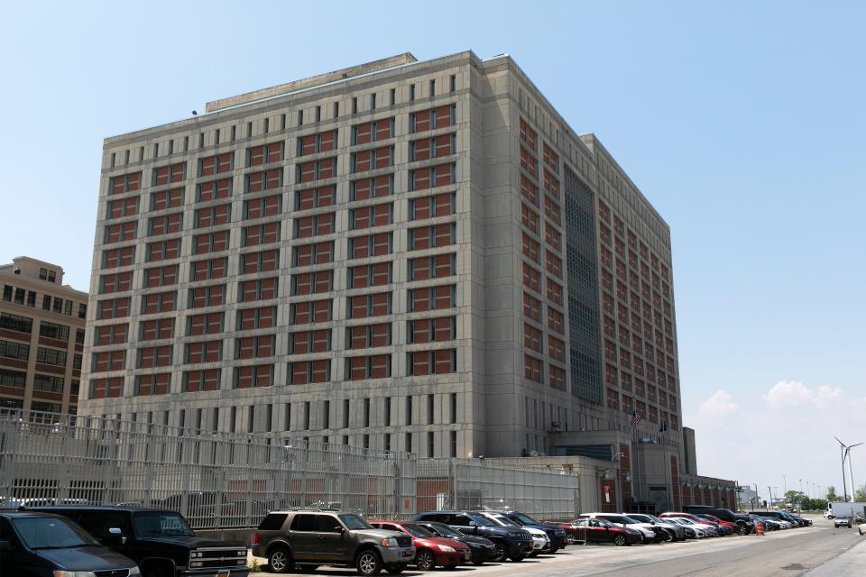 <p>The Metropolitan Detention Centre in Brooklyn where Ghislaine Maxwell is being held ahead of her trial</p>AP