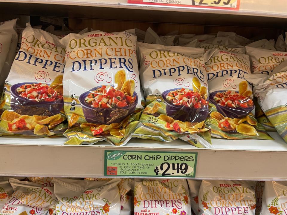 Trader Joe's organic corn chip dipper