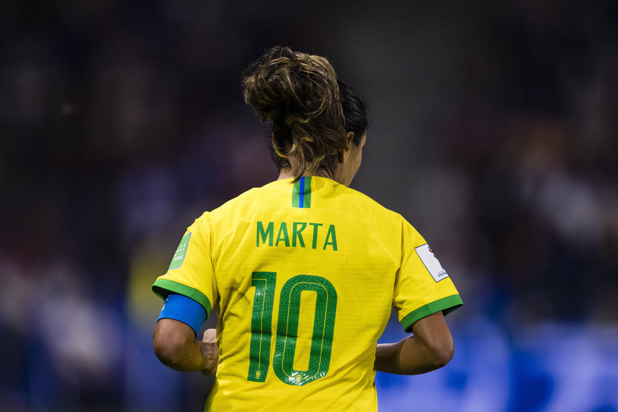 Brazilian superstar Marta has scored more than 100 goals for Brazil and has done so more times at the World Cup than any man or woman in history. (Photo: Getty Editorial)