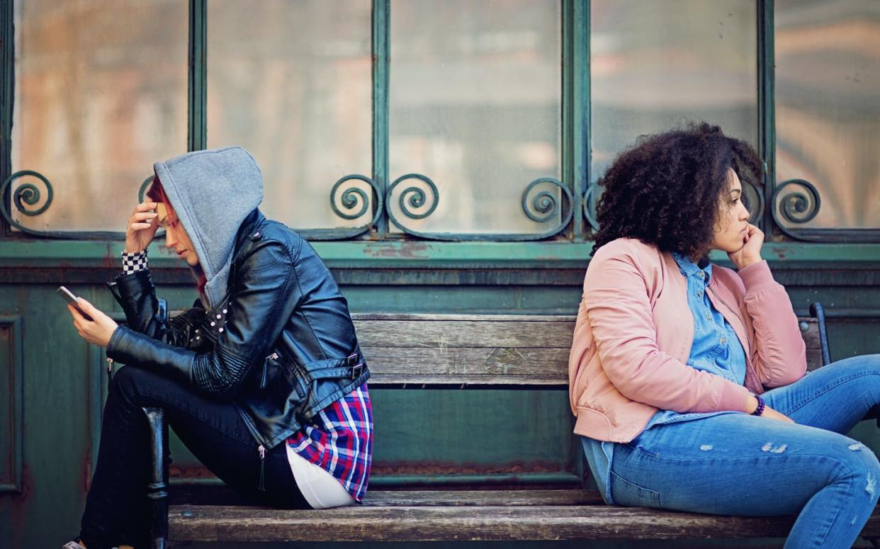 <span class="caption">Making joint decisions is hard.</span> <span class="attribution"><a class="link " href="https://www.gettyimages.com/detail/photo/girlfriends-in-conflict-are-sitting-on-the-bench-royalty-free-image/655539608" rel="nofollow noopener" target="_blank" data-ylk="slk:praetorianphoto/E+ via Getty Images;elm:context_link;itc:0;sec:content-canvas">praetorianphoto/E+ via Getty Images</a></span>