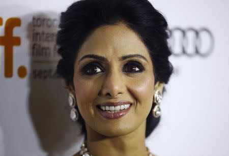 Actress Sridevi Kapoor arrives for the gala presentation of "English Vinglish" at the 37th Toronto International Film Festival, September 14, 2012. REUTERS/Mark Blinch/File Photo