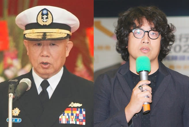 國民黨不分區立委候選人、前海軍司令陳永康(左)近日接受專訪，指出民進黨的國防策略有問題。圖為陳永康昔日曾嗆爆綠營不分區候選人沈伯洋(右)，黑熊學院的外行妄想，（合成圖／資料照）