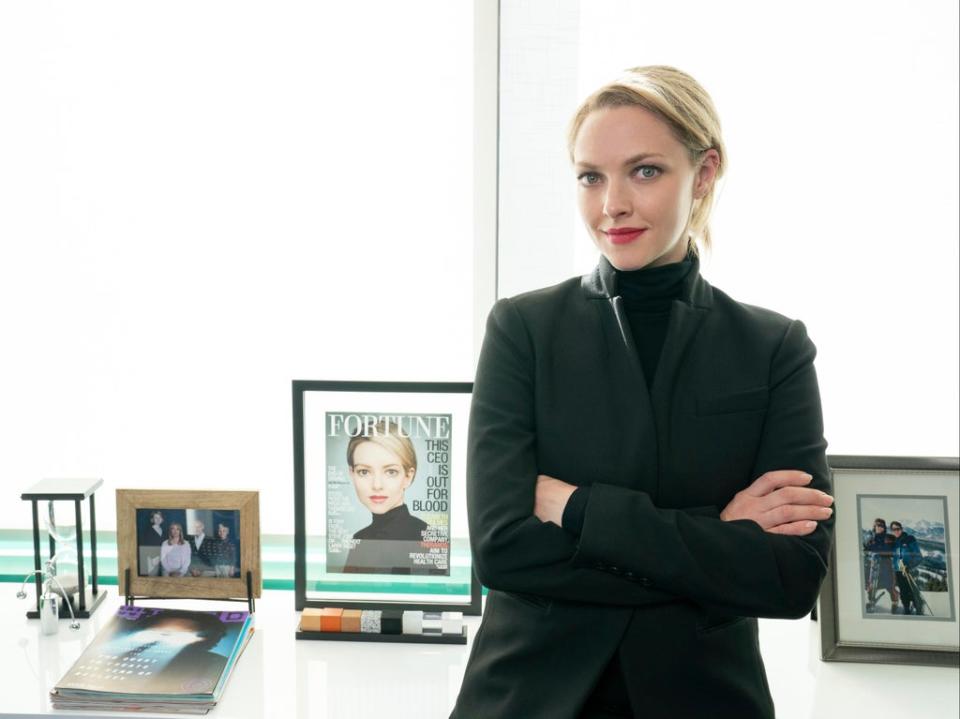 Amanda Seyfried as Elizabeth Holmes in the Hulu series ‘The Dropout' (Beth Dubber/Hulu via AP)