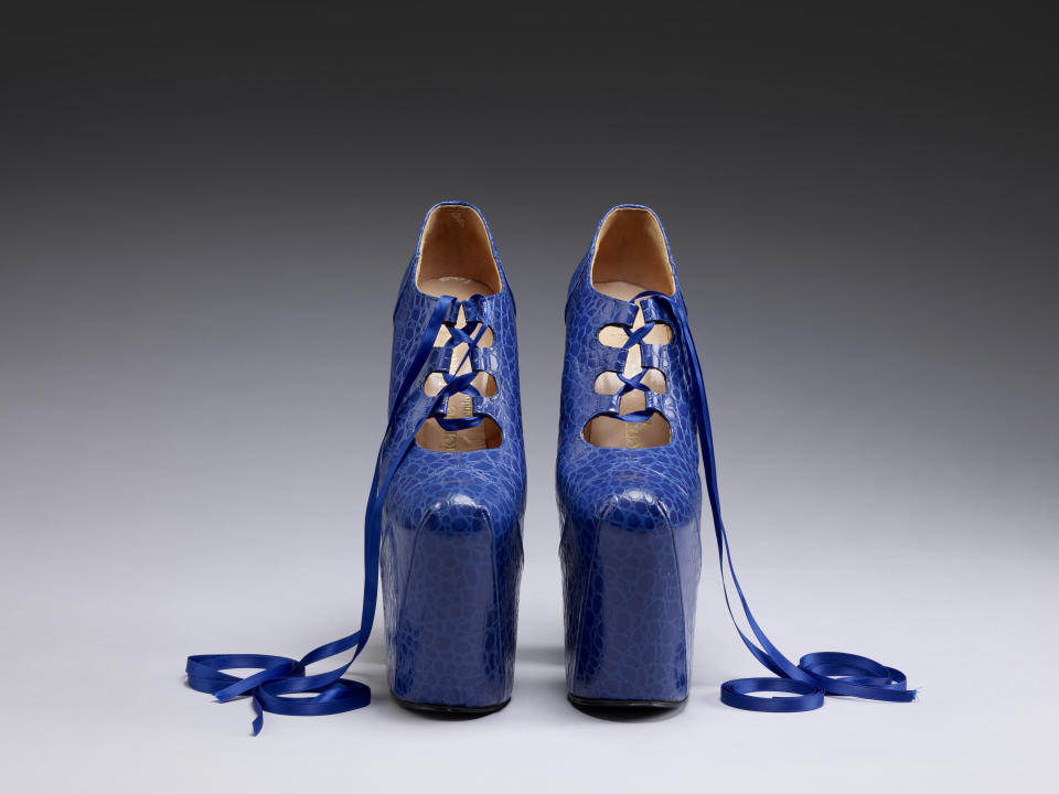 Vivienne Westwood platform shoes worn by Campbell during her famous 1993 catwalk fall