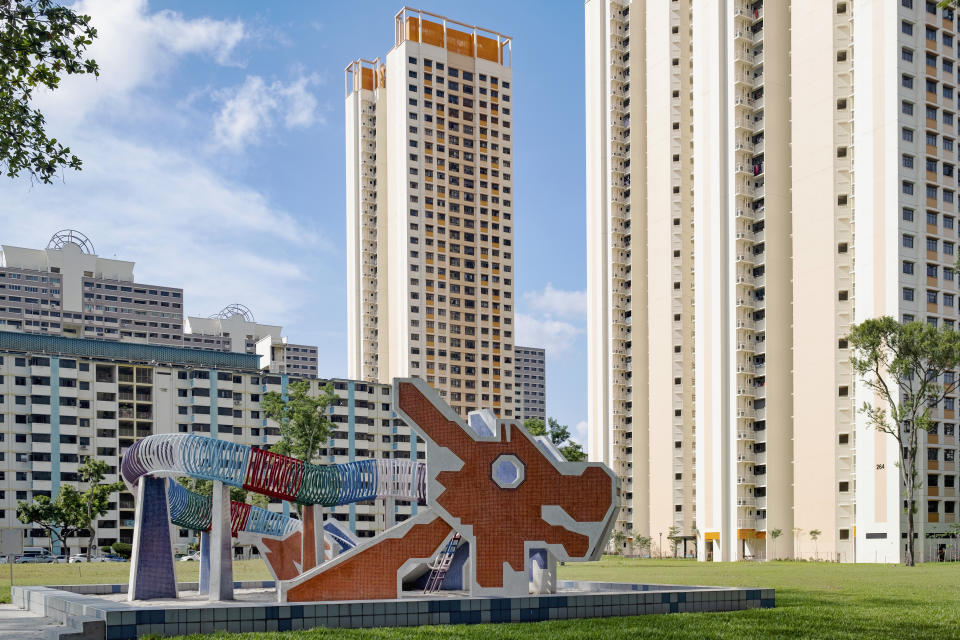 The Dragon Playground, one of two remaining playgrounds built for public housing estates by the Housing Development and Board (HDB) in the 1970s, is seen in the satellite town of Toa Payoh in central Singapore, June 16, 2019. Picture taken June 16, 2019. REUTERS/Loriene Perera