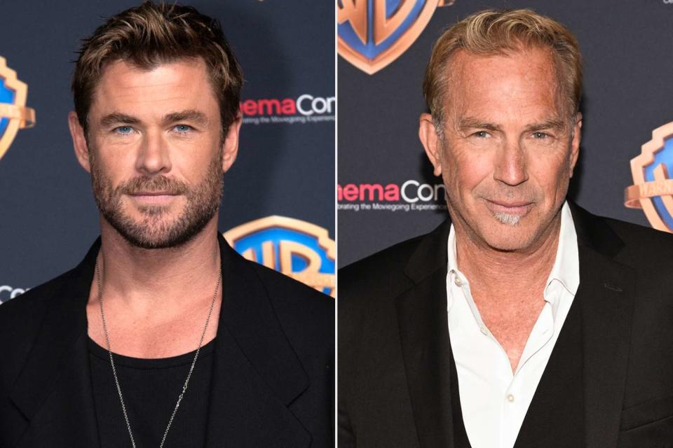 <p>Shy McGrath/WireImage, Brenton Ho/Variety via Getty</p> Chris Hemsworth and Kevin Costner