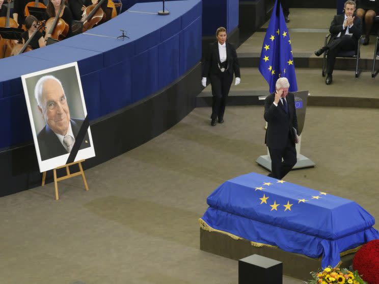 Auf Kohls Trauerfeier sprach unter anderem der ehemalige US-Präsident Bill Clinton. (Bild: Michel Euler/AP Photo)