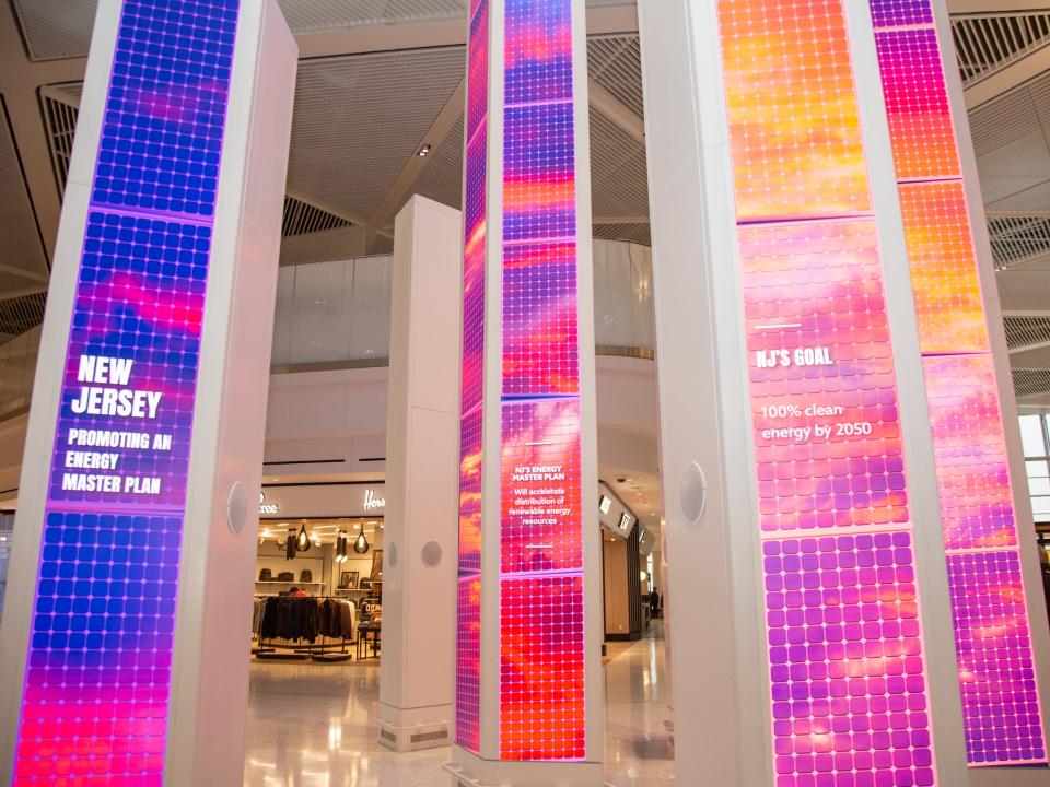 The departure hall at Newark Liberty International Airport's new Terminal A.