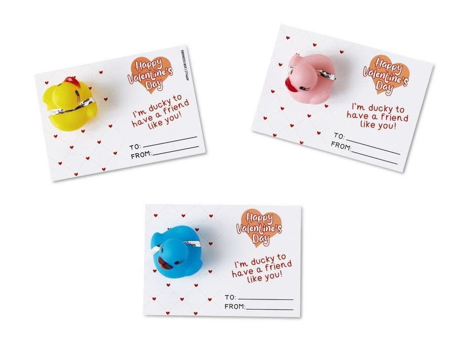 Bee Happy Valentines Day Toy And Gift Card Set Rubber Duck