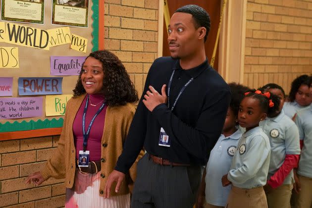 Janine (Quinta Brunson) and Gregory (Tyler James Williams) in a scene from ABC's 