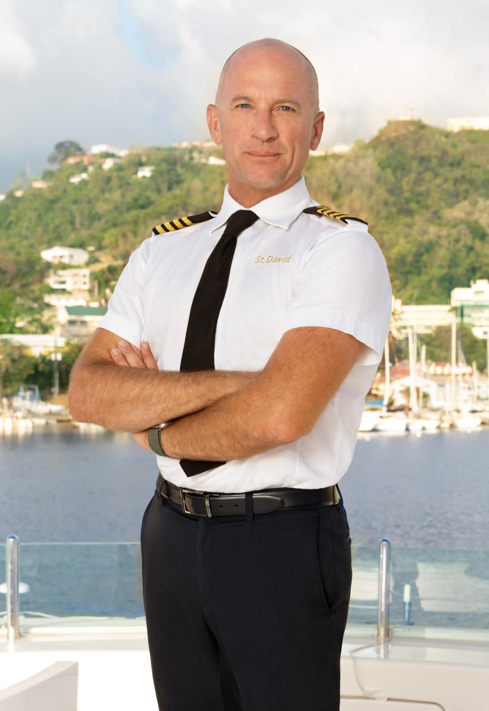 Kerry Titheradge, 48, of Palm Beach Gardens, Florida, is the captain of a super yacht on the latest season of the 'Below Deck' reality television series.