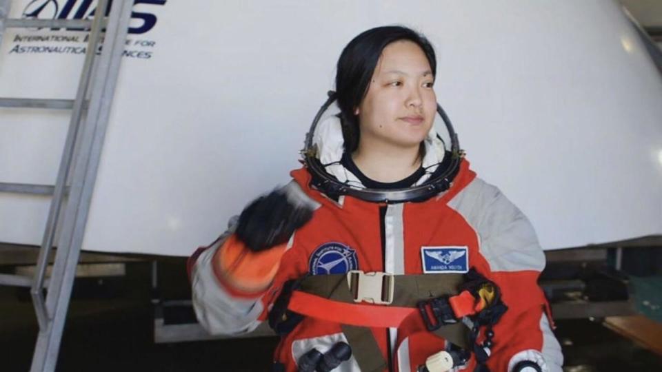 PHOTO: Amanda Nguyen 1st Vietnamese woman in space speaks with Juju Chang on GMA, May 3, 2024. (Courtesy Amanda Nguyen)