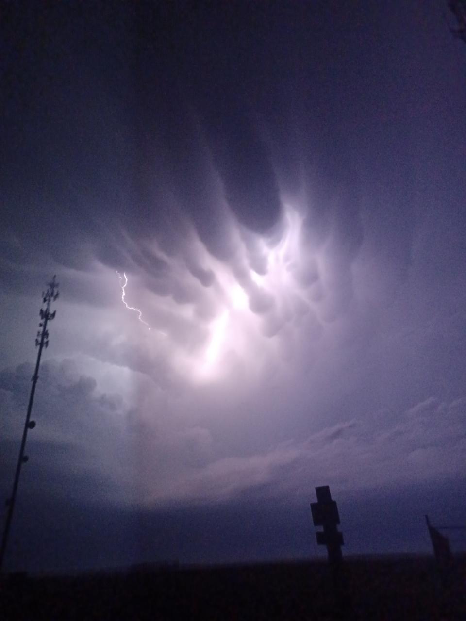 Storm photos from Steve Sherrod near Alta Vista Wednesday evening.