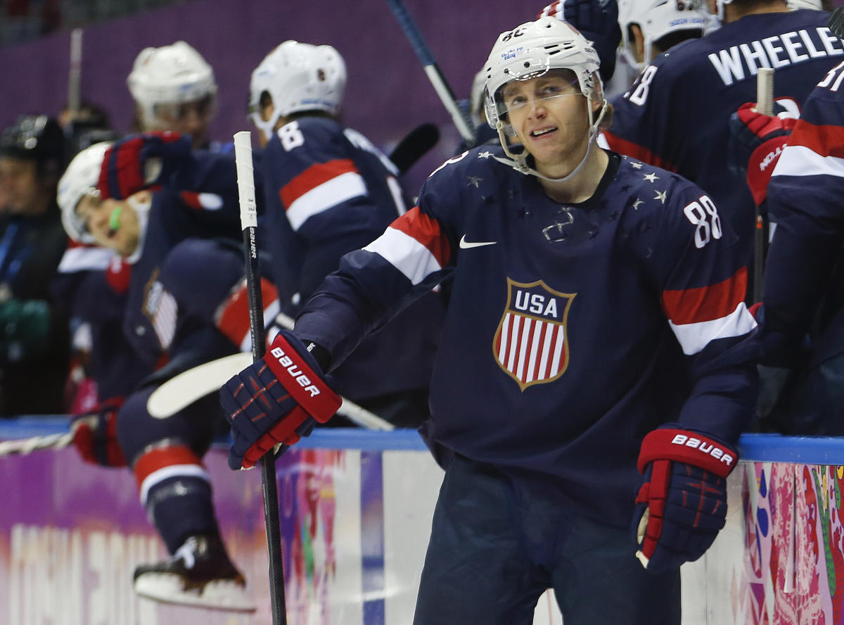 Patrick Kane of Team USA during the match between Finland and USA