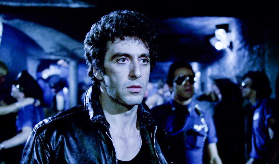 USA. Al Pacino in the (C)United Artists movie :  Cruising (1980). Plot:  A police detective goes undercover in the underground S&M gay subculture of New York City to catch a serial killer who is preying on gay men. Ref: LMK110-J10032-300623 Supplied by LMKMEDIA. Editorial Only. Landmark Media is not the copyright owner of these Film or TV stills but provides a service only for recognised Media outlets. pictures@lmkmedia.com