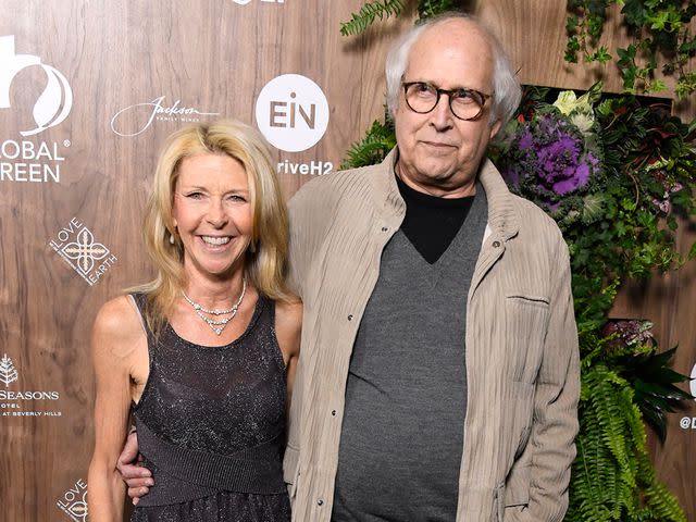 Frazer Harrison/Getty Jayni and Chevy Chase in 2019