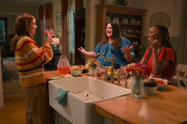<p>Courtesy of Netflix</p> JoAnna Garcia Swisher, Brooke Elliott and Heather Headley on 'Sweet Magnolias'