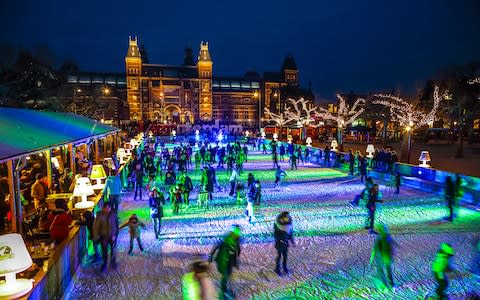 The open-air rink behind the Rijksmuseum in Amsterdam - Credit: InnervisionArt