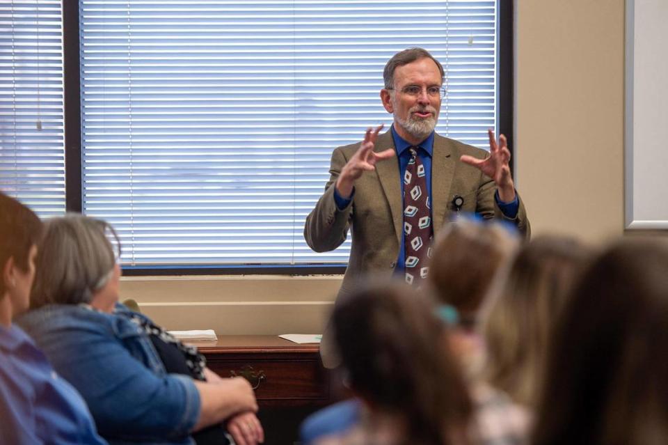 Darrell Missey has shared his story with caseworkers and lawmakers, child advocates and community partners in every pocket of the state. He spoke at a recent meeting at the Department of Social Services office in Raymore.