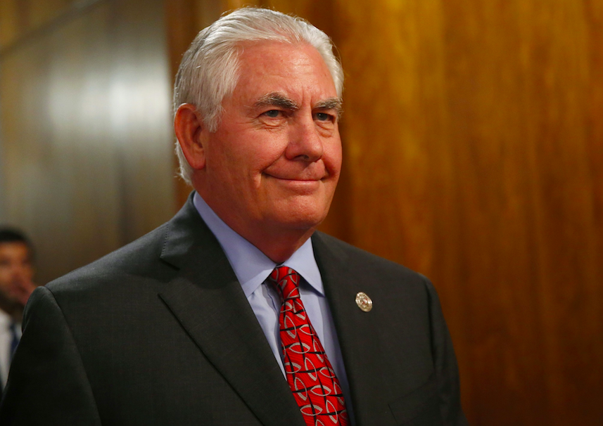 <em>Secretary of state Rex Tillerson tried to calm the crisis (Rex)</em>