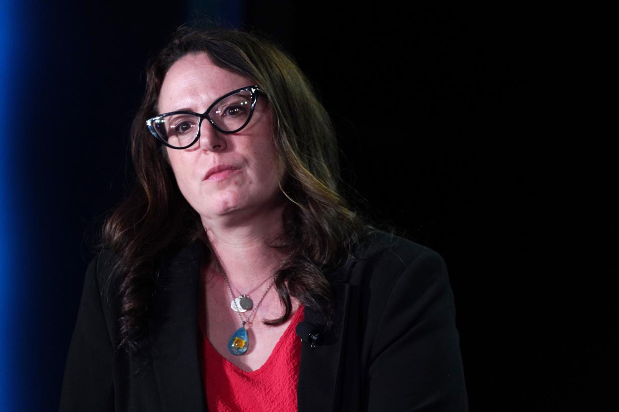 Maggie Haberman speaks onstage at The New York Times DealBook DC policy forum on June 9, 2022, in Washington, DC. 