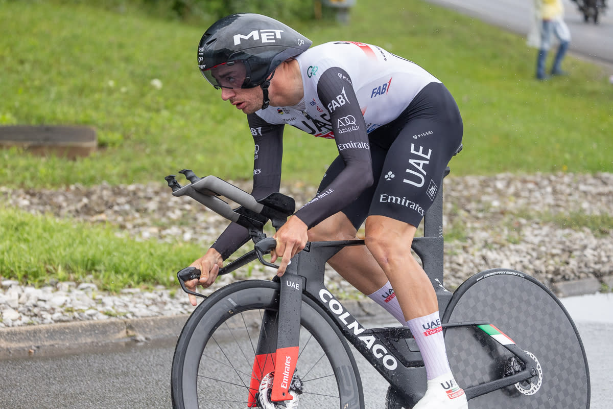  Brandon McNulty (UAE Team Emirates) dominated the elite men's time trial at 2023 USA Cycling Pro Road Championships 