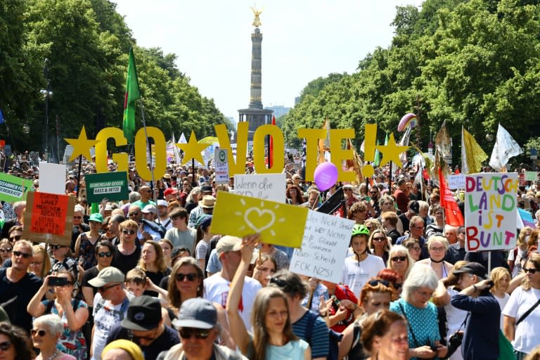 Around 30,000 people joined a demonstration in central Berlin (CHRISTIAN MANG)