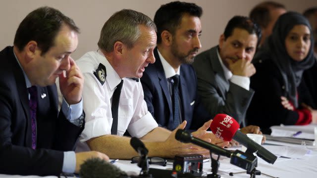 Deputy Chief Constable Iain Livingstone, in the white shirt, will take over leadership of Police Scotland until further notice