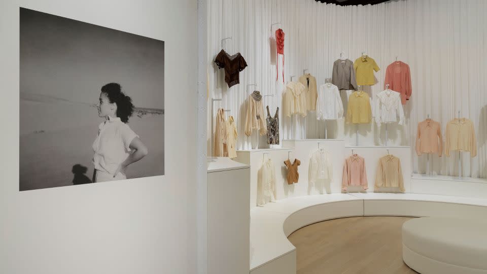 Aghion defined an entirely new way of dressing for the contemporary cosmopolitan woman. Here, an installation view of "Mood of the Moment" at the Jewish Museum. Photo by Dario Lasagni; image courtesy the Jewish Museum, New York. - Dario Lasagni/Jewish Museum