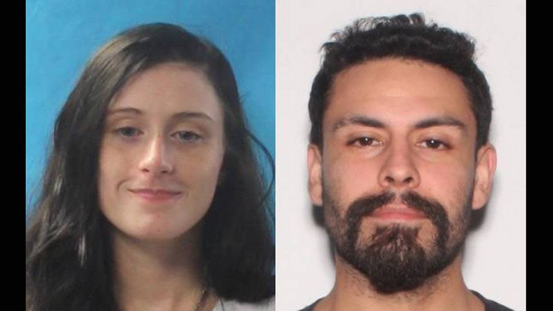 The Platte County Sheriff’s Office is looking for 22-year-old McKayla Cheyenne Archambeau, left, and 32-year-old Cordero Thomas Cervantes as persons of interest in a fatal shooting Tuesday evening in rural Platte County. The sheriff’s office considers to be armed and dangerous. Anyone who sees them are asked to call their local law enforcement.