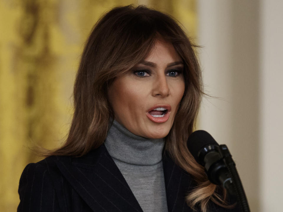 Melania Trump steht wieder in der Kritik. (Bild-Copyright: Carolyn Kaster/AP Photo)