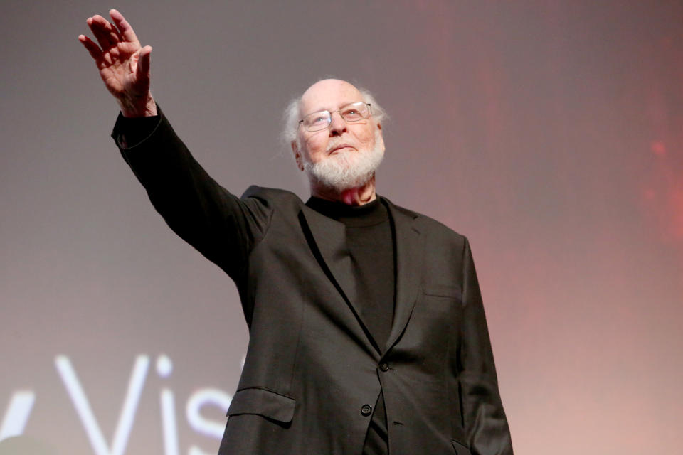 John Williams speaks onstage during the world premiere of "Star Wars: The Rise of Skywalker" on December 16, 2019. (Photo by Jesse Grant/Getty Images for Disney)