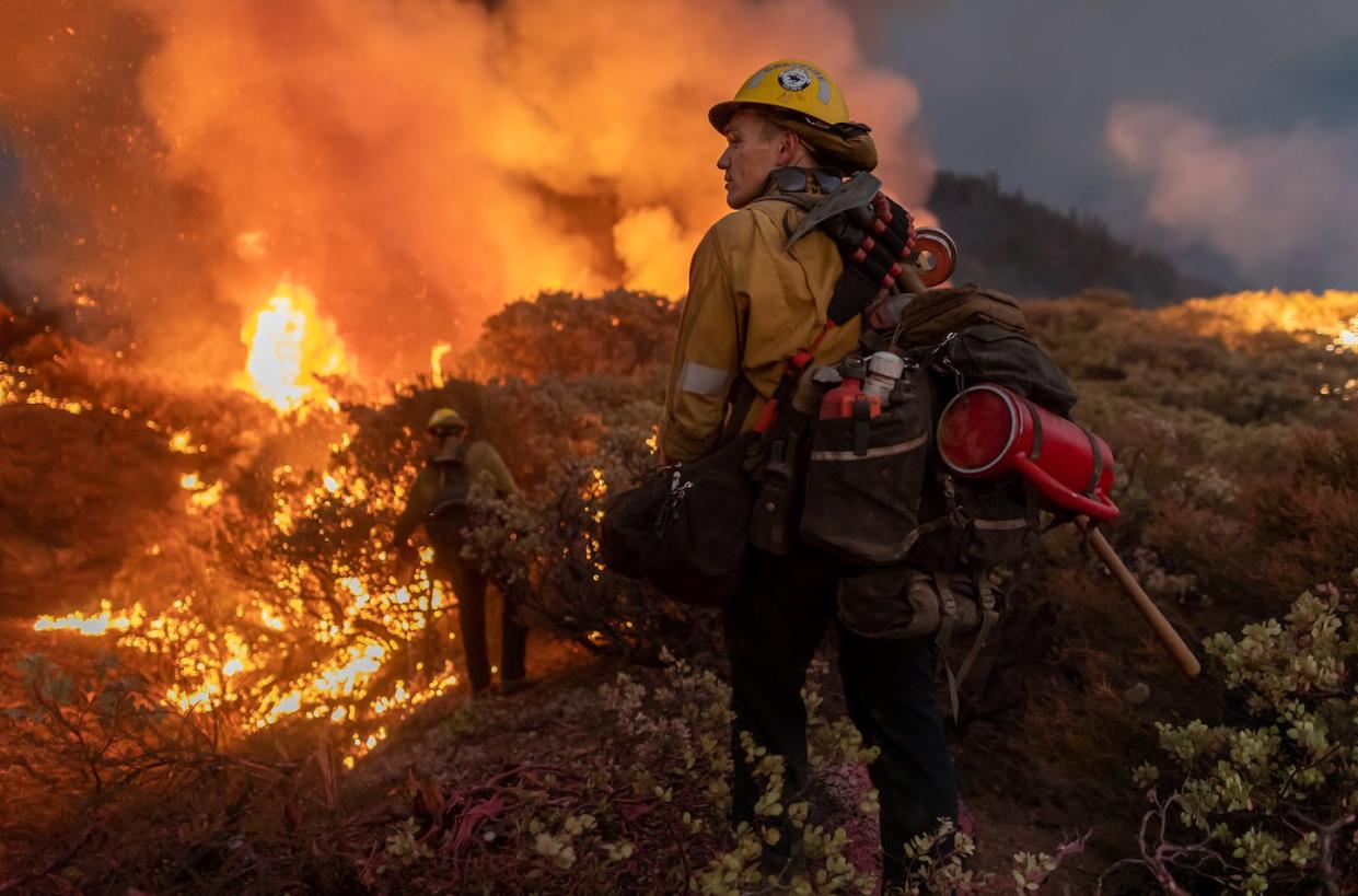 Wildfires are becoming a greater risk in many countries as the landscape dries. <a href="https://www.gettyimages.com/detail/news-photo/californias-caldor-fire-moves-east-toward-lake-tahoe-as-news-photo/1234890718" rel="nofollow noopener" target="_blank" data-ylk="slk:Michael Nigro/Pacific Press/LightRocket via Getty Images;elm:context_link;itc:0;sec:content-canvas" class="link ">Michael Nigro/Pacific Press/LightRocket via Getty Images</a>