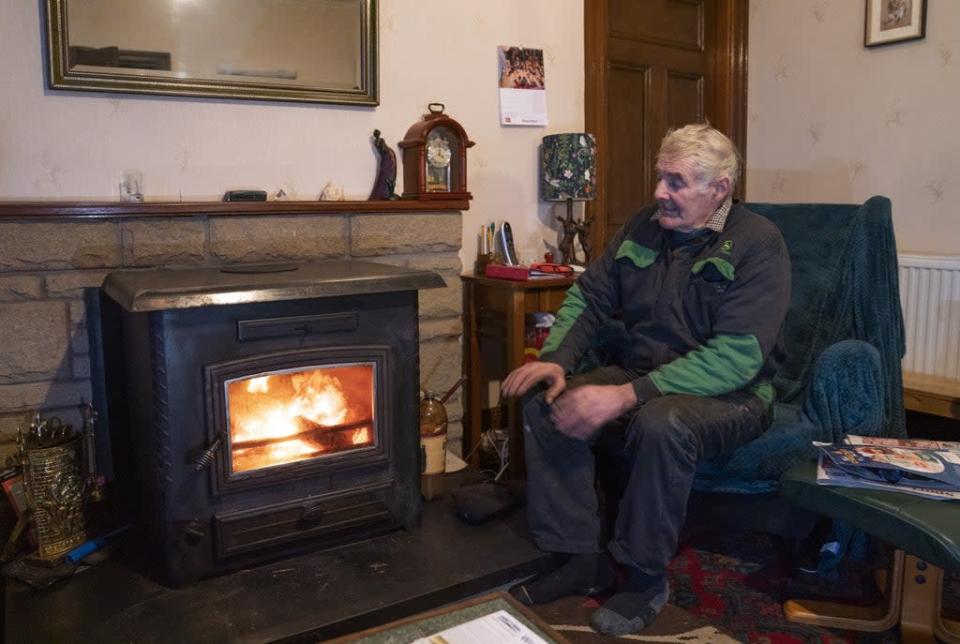 Jim Muir (pictured) and his wife Belinda, who live at Honeyneuk Farm, Maud, Aberdeenshire, were without power for several days but have since been reconnected (Jane Barlow/PA) (PA Wire)