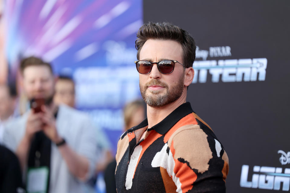 Chris Evans attends the world premiere of Disney and Pixar's Lightyear