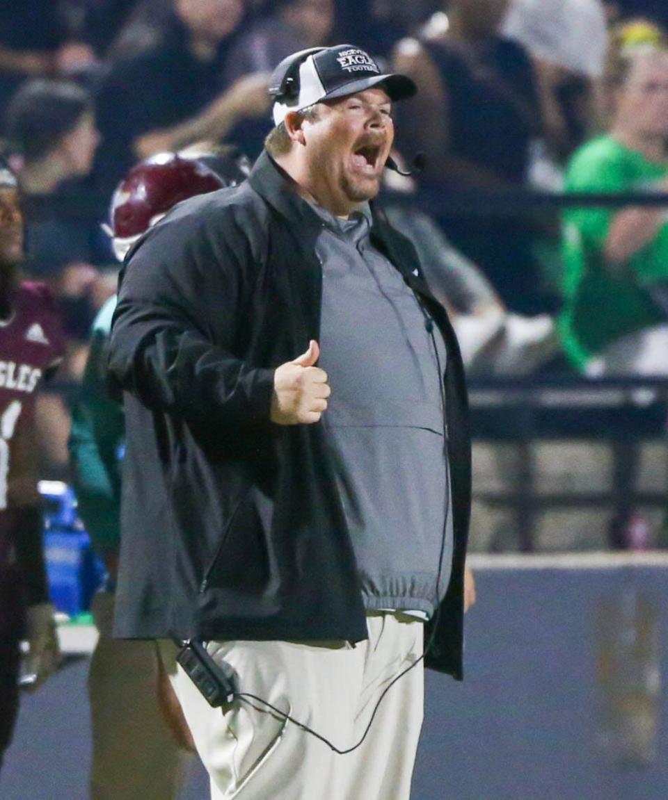 Niceville head coach Grant Thompson on the sideline during the Choctaw-Niceville football game played at Niceville.