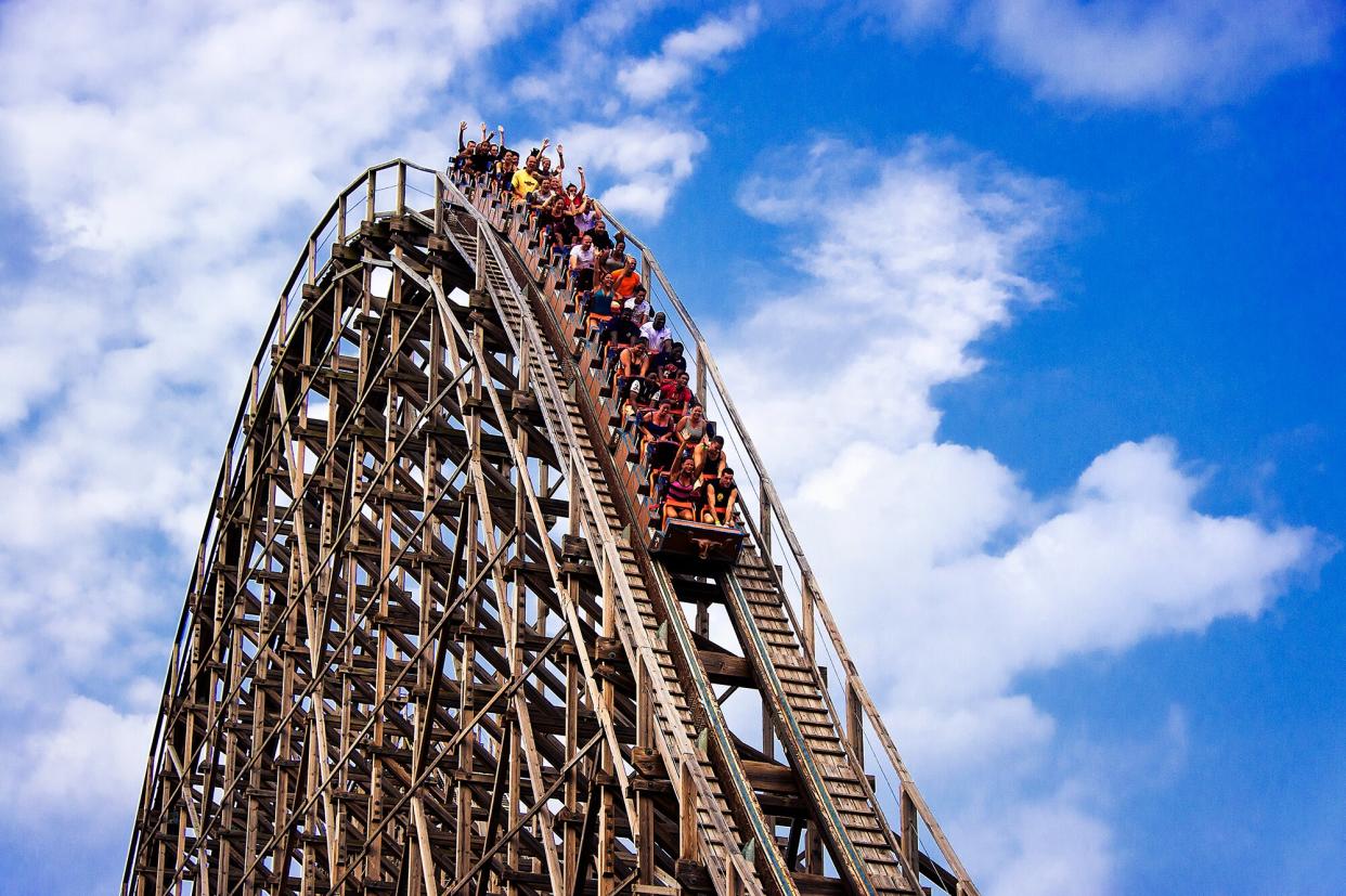 El Toro wooden roller coaster at Great Adventure Park