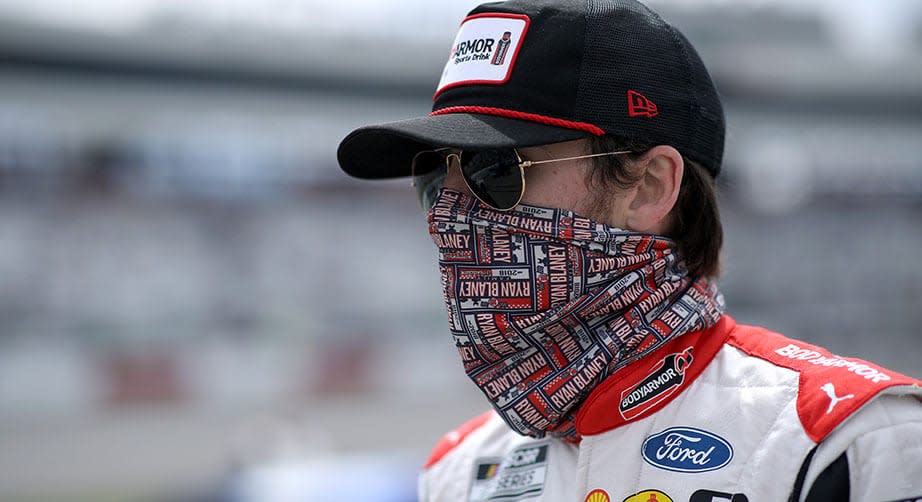 RICHMOND, VIRGINIA - APRIL 18: Ryan Blaney, driver of the #12 BodyArmor Ford, waits on the grid prior to the NASCAR Cup Series Toyota Owners 400 at Richmond Raceway on April 18, 2021 in Richmond, Virginia. (Photo by Sean Gardner/Getty Images) | Getty Images