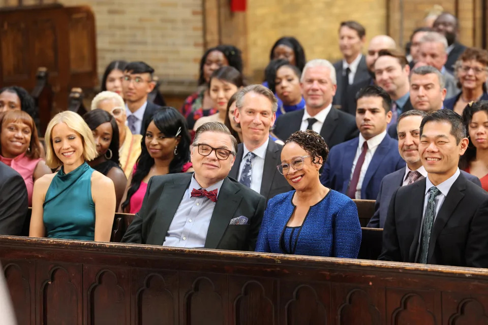 (l-r) Jessy Schram as Hannah Asher, Oliver Platt as Daniel Charles, S. Epatha Merkerson as Sharon Goodwin