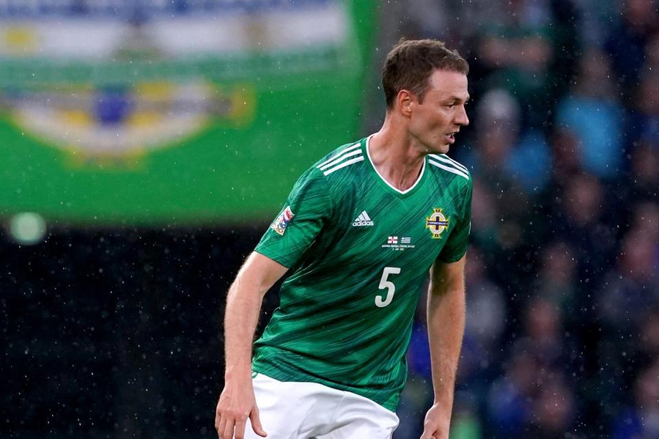 Jonny Evans has been named in Michael O’Neill’s Northern Ireland squad despite being out with injury (Brian Lawless/PA) (PA Archive)