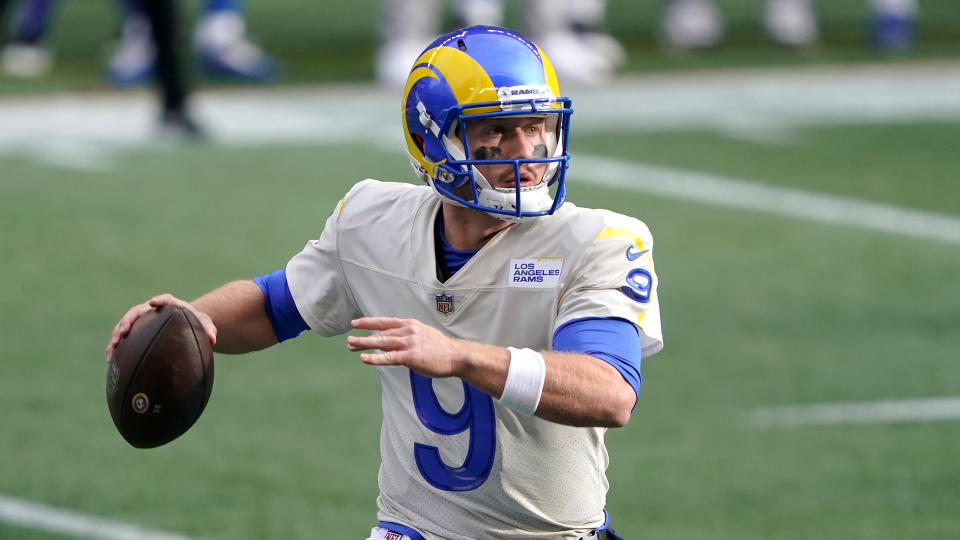 Los Angeles Rams quarterback John Wolford is a long, long shot to win Super Bowl MVP. (AP Photo/Ted S. Warren)