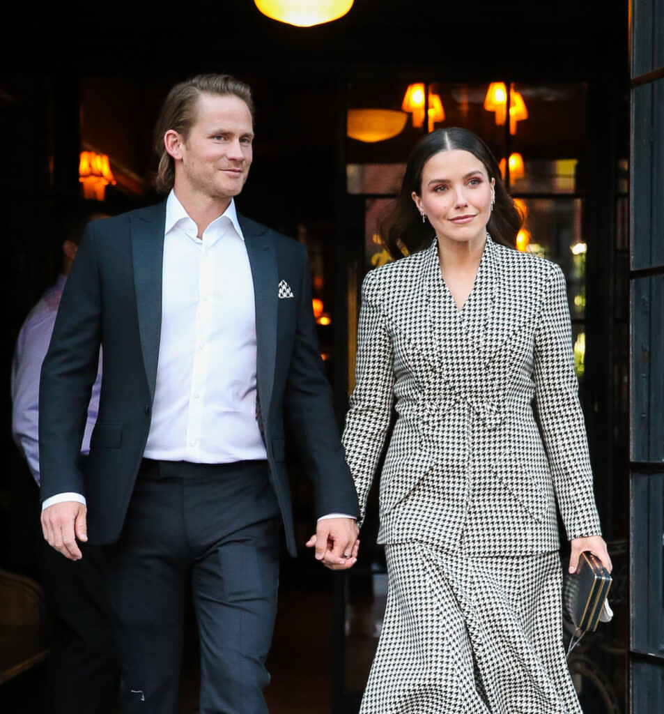 Sophia Bush and boyfriend Grant Hughes seen heading out in New York City