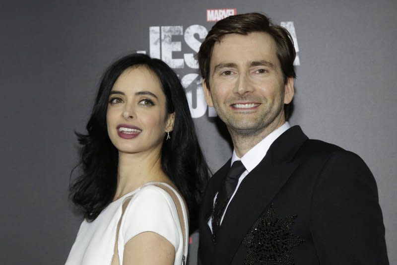 David Tennant and Krysten Ritter arrive on the red carpet at the Netflix premiere of new original series Marvel's "Jessica Jones" in 2015 in New York City. File Photo by John Angelillo/UPI