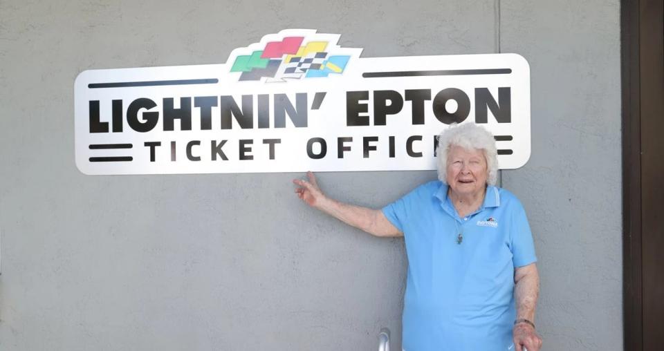 Juanita “Lightnin'” Epton, whose tireless knack for selling tickets with a personal touch made her the longest-tenured employee at Daytona International Speedway, has died. She was 103 years old.