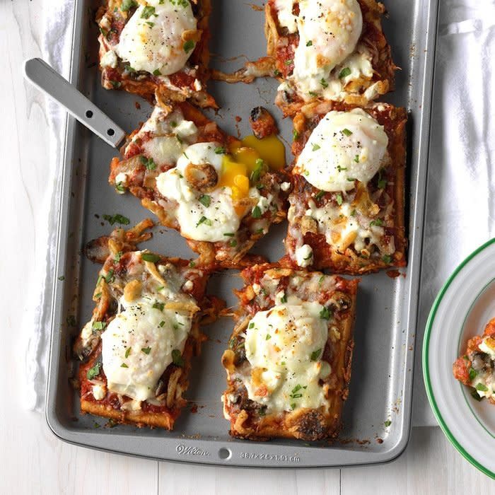 Overnight Baked Eggs Bruschetta