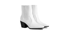 <p>White boots are all the rage RN and these western numbers are sure to tackle two trends in one. We’ll be teaming ours with a floral dress and a biker jacket in the transeasonal months. <em><a rel="nofollow noopener" href="https://www.bershka.com/gb/women/shoes/boots-%26-ankle-boots/stretch-cowboy-ankle-boots-c1010193193p101530004.html?colorId=001" target="_blank" data-ylk="slk:Shop now;elm:context_link;itc:0;sec:content-canvas" class="link ">Shop now</a>.</em> </p>