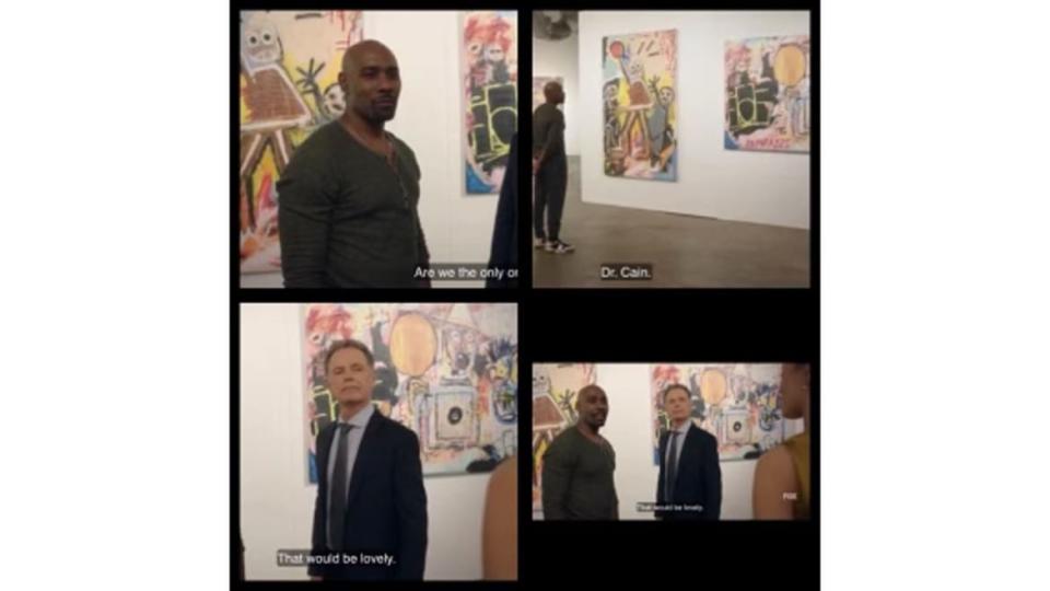 <div class="inline-image__caption"><p>Scenes from “The Resident” featuring the art in question.</p></div> <div class="inline-image__credit">Courtesy Steven Cogle</div>