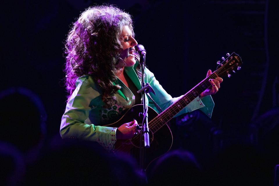 Hannah Dasher performs at The Troubadour in Los Angeles, California.