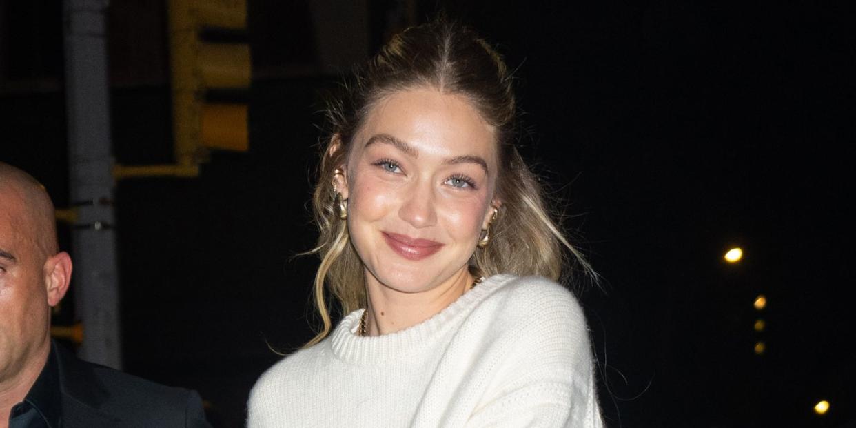 gigi hadid is seen at the opening of her new store guest in residence on october 17, 2023 in new york city